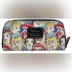 Loungefly Disney Princesses Classic Print Full Size Pebble Wallet